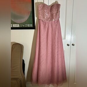 Blush Pink Beaded & Tulle Dress